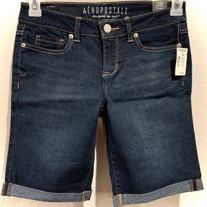 Dark blue, modest, new with tags, jean shorts